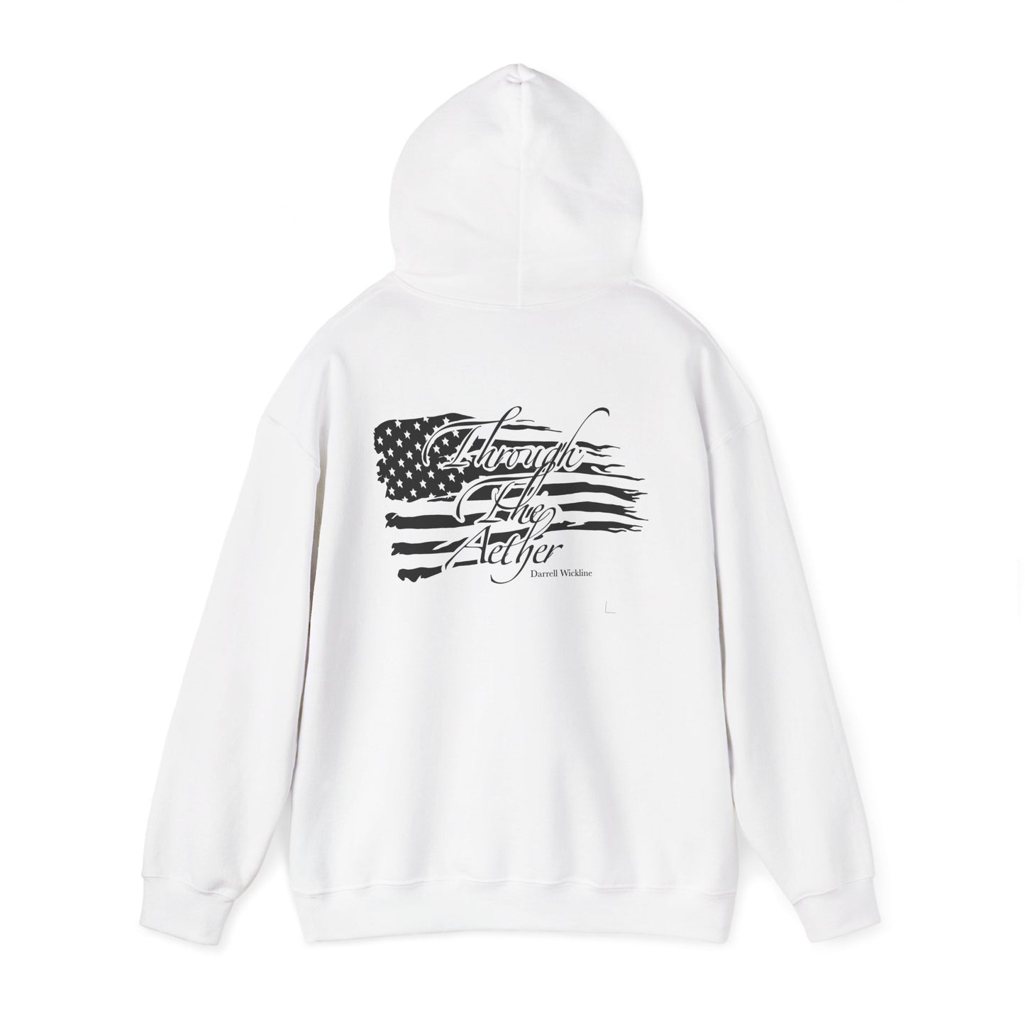 American Flag Hoodie — "Always. Say. Never." Graphic Pullover