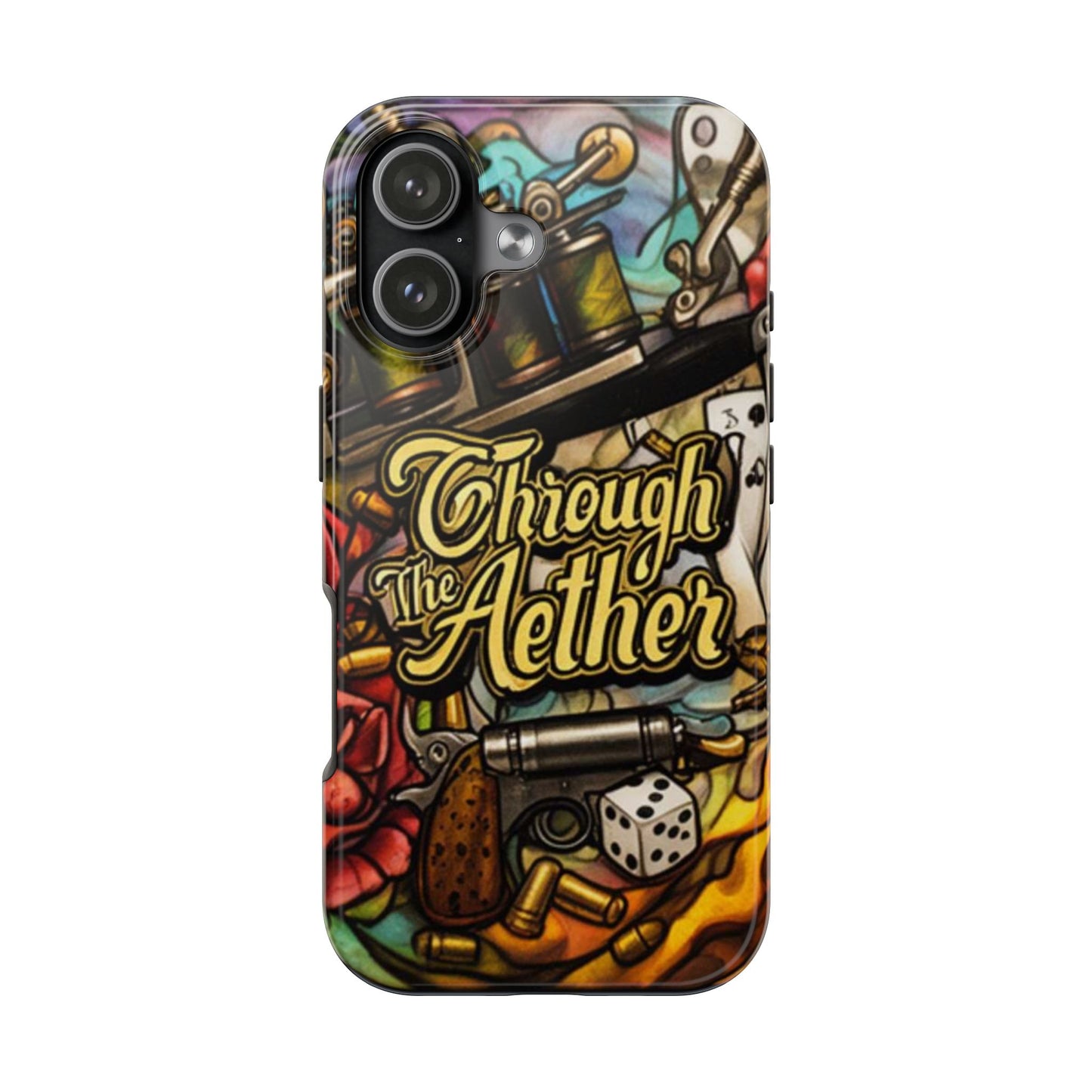 Tough Phone Cases: 'Through The Aether' Tattoo-Style Protective Phone Case